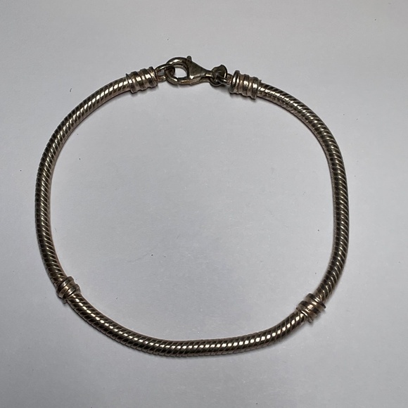 Sterling Silver Snake ๐ Chain Bracelet. 7.5 inches long - Picture 1 of 5